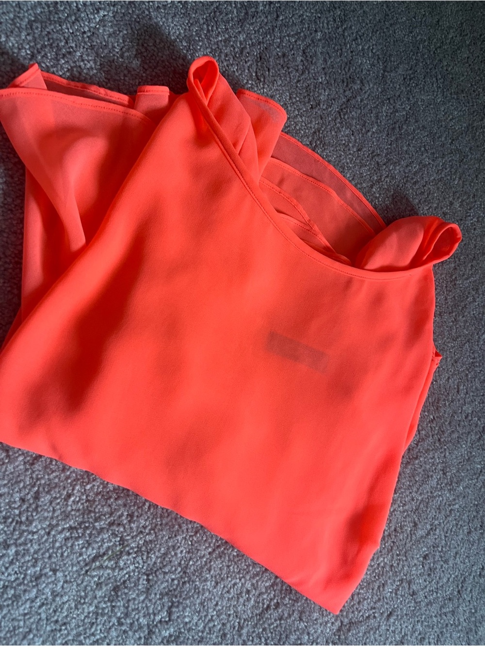 Neon Coral flowy Top